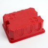 Коробка КМЭУ СП для сплошных стен с крышкой 120x92x45мм красная Stekker EBX30-01-1-20-120