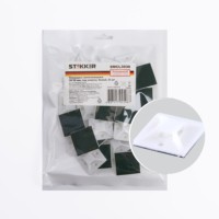 Площадка самоклеющаяся Stekker SMCL3030 30×30мм под хомуты белый 25 шт/уп