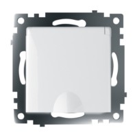 Розетка 1-местная с/з с крышкой механизм Stekker GLS16-7112-01 250В 16А с защитной шторкой Катрин белый