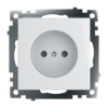 Розетка 1-местная б/з механизм Stekker GLS10-7109-01 250V 10А с защитной шторкой Катрин белый