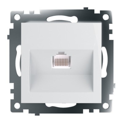Розетка ПК 1-м RJ-45 механизм Stekker GLS00-7107-01 Катрин белый