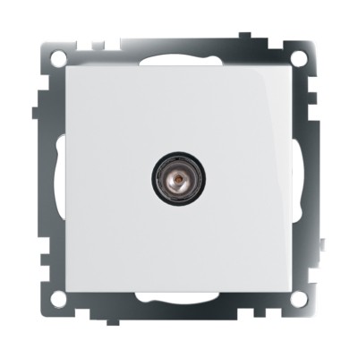 Розетка телевизионная 1-м механизм Stekker GLS00-7108-01 75 Ом 5-862МГц Катрин белый