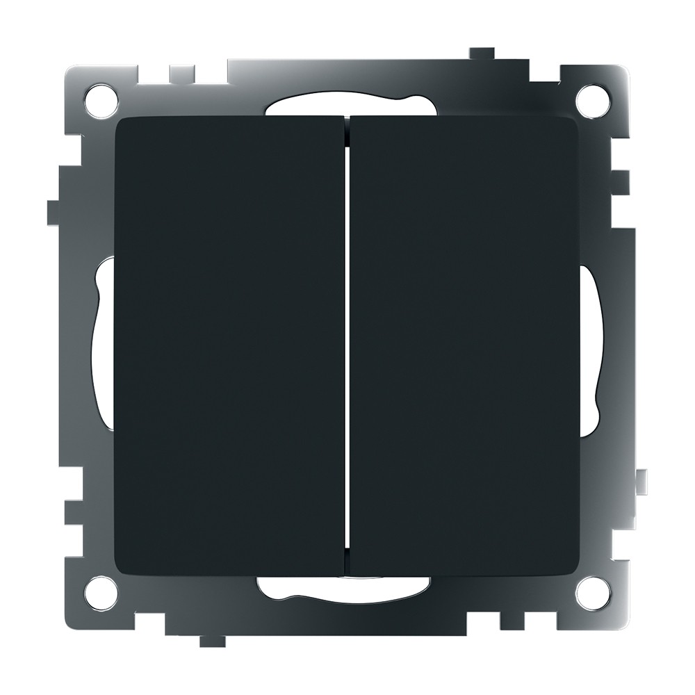 Выключатель 2кл. механизм Stekker GLS10-7104-05 250V 10А Катрин черный — изображение 3