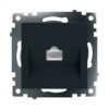 Розетка ПК 1-м RJ-45 механизм Stekker GLS00-7107-05 Катрин черный