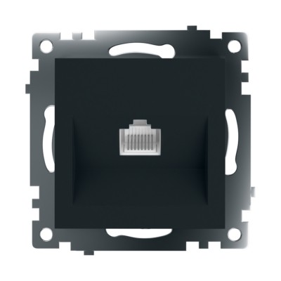 Розетка ПК 1-м RJ-45 механизм Stekker GLS00-7107-05 Катрин черный — изображение 3