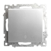 Переключатель 1-кл. механизм Stekker GLS10-7105-03 250V 10А Катрин серебро