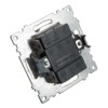 Переключатель 1-кл. механизм Stekker GLS10-7105-03 250V 10А Катрин серебро