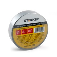 Изоляционная лента Stekker INTP01319-20 0,13×19мм 20м серебро