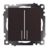 Выключатель 2кл. с инд. механизм Stekker GLS10-7102-04 250В 10А Катрин шоколад