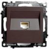 Розетка ПК 1-м RJ-45 механизм Stekker GLS00-7107-04 Катрин шоколад