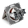 Розетка 1-местная с/з с крышкой механизм Stekker GLS16-7112-04 250В 16А с защитной шторкой Катрин шоколад