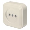 Розетка 1-местная б/з Stekker PST16-20-20 (RA 16-131-БЖ) пластик АВС 250В 16А IP20 слоновая кость