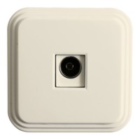 Розетка телевизионная 1-м Stekker PST00-20-20 (ТР-01-БЖ) 75 Ом 5-862МГц слоновая кость