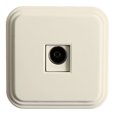 Розетка телевизионная 1-м Stekker PST00-20-20 (ТР-01-БЖ) 75 Ом 5-862МГц слоновая кость