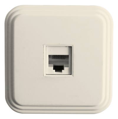 Розетка ПК 1-м Stekker PST00-21-20 (РК8-01-БЖ) RJ-45 IP20 слоновая кость