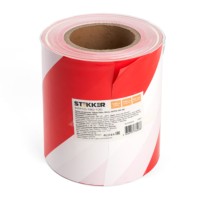 Лента сигнальная 150ммx100м,90mic Stekker красный,белыйINTP10-150-100