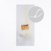 Хомут нейлоновый многоразовый Stekker NYCT80-400 8×400мм белый 100 шт/уп