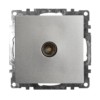 Розетка телевизионная 1-м механизм Stekker GLS00-7108-03 75 Ом 5-862МГц Катрин серебро