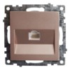 Розетка ПК 1-м RJ-45 механизм Stekker GLS00-7107-02 Катрин шампань