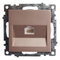 Розетка ПК 1-м RJ-45 механизм Stekker GLS00-7107-02 Катрин шампань