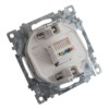 Розетка ПК 1-м RJ-45 механизм Stekker GLS00-7107-02 Катрин шампань