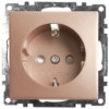 Розетка 1-местная с/з механизм Stekker GLS16-7110-02 250В 16А с защитной шторкой Катрин шампань