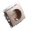Розетка 1-местная с/з механизм Stekker GLS16-7110-02 250В 16А с защитной шторкой Катрин шампань
