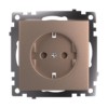 Розетка 1-местная с/з механизм Stekker GLS16-7110-02 250В 16А с защитной шторкой Катрин шампань