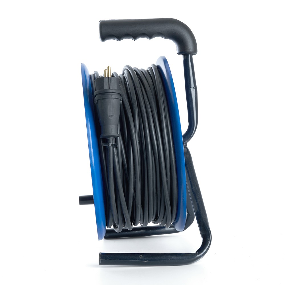 Удлинитель силовой на металлической катушке с/з 4-м Stekker PRF02-31-20 20м 3x1,5 Professional синий — изображение 2