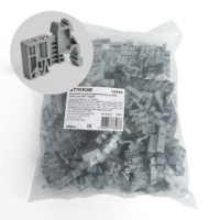 Концевой стопор (ограничитель) на DIN рейку для ЗНИ серый Stekker LD559