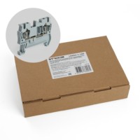 Зажим самозажимной 2-проводной проходной ЗНИ 10,0 (JXB ST 10) серый Stekker