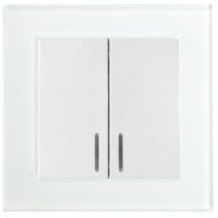 Выключатель 2кл. с инд. Stekker GLS10-7002-01 250В 10А Катрин белый