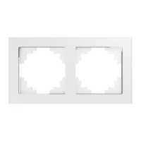 Рамка горизонтальная 2-местная Stekker GFR00-7002-01 Катрин белый