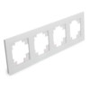 Рамка горизонтальная 4-местная Stekker GFR00-7004-01 Катрин белый