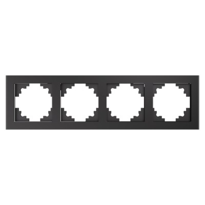 Рамка горизонтальная 4-местная Stekker GFR00-7004-06 Катрин графит