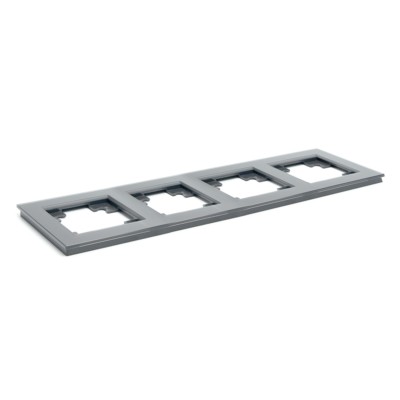 Рамка горизонтальная 4-местная Stekker GFR00-7004-06 Катрин графит — изображение 4