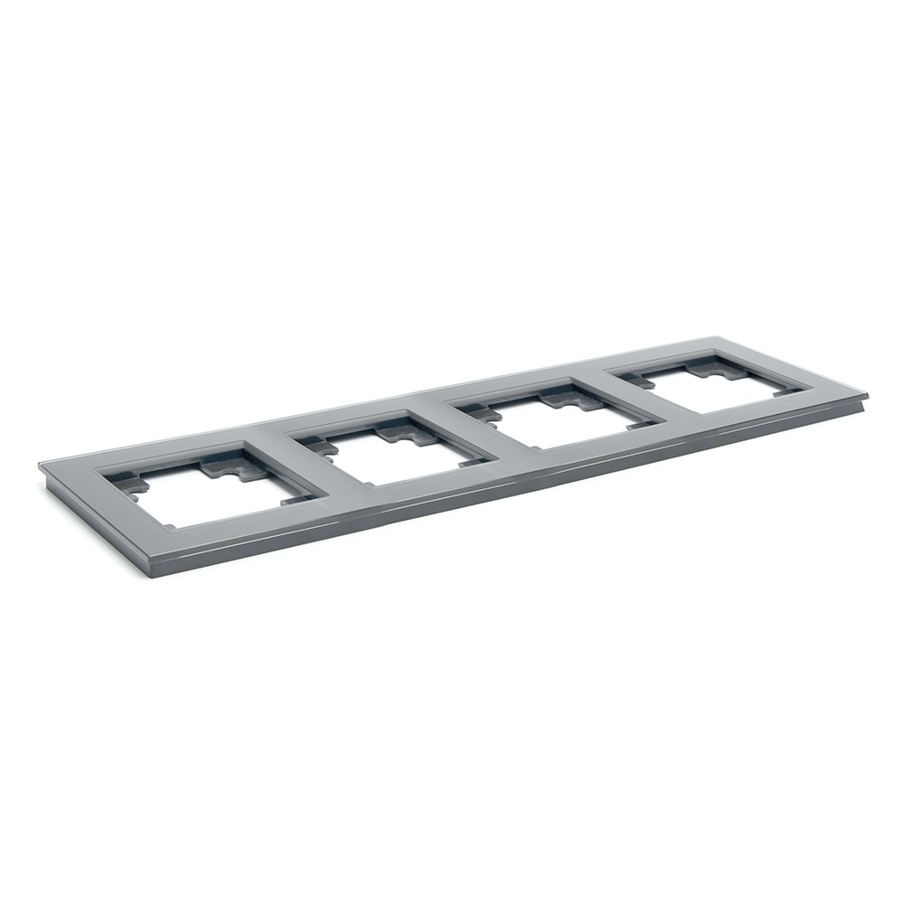 Рамка горизонтальная 4-местная Stekker GFR00-7004-06 Катрин графит — изображение 4
