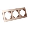 Рамка горизонтальная 3-местная Stekker GFR00-7003-02 Катрин шампань