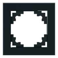 Рамка 1-местная Stekker GFR00-7001-05 Катрин черный