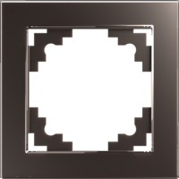 Рамка 1-местная Stekker GFR00-7001-04 Катрин шоколад