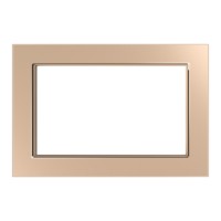 Рамка 2-местная (без перемычки) Stekker GFR00-7012-02 Катрин шампань