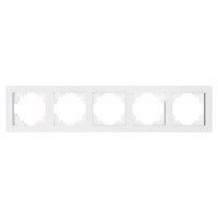 Рамка горизонтальная 5-местная Stekker GFR00-7005-01 Катрин белый