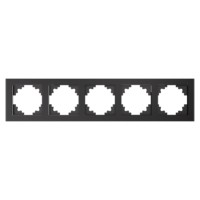 Рамка горизонтальная 5-местная Stekker GFR00-7005-06 Катрин графит