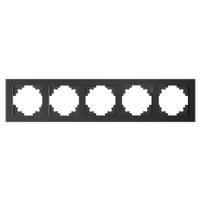 Рамка горизонтальная 5-местная Stekker GFR00-7005-06 Катрин графит