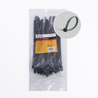 Хомут нейлоновый Stekker NYCT47-200 4,7х20мм d пучка max 50мм нагрузка 22кг черный 100 шт/уп