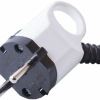 Вилка угловая с ушком с/з Stekker PPG16-40-202 пластик 250В 16A IP20 белый