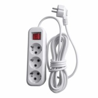 Удлинитель сетевой трехместный с/з с выкл. Stekker HM03-31-07 3×0,75 7м Home (У10А-002) белый