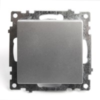 Выключатель 1кл. механизм Stekker GLS10-7103-03 250V 10А Катрин серебро