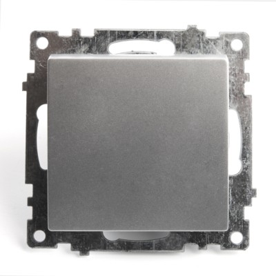 Выключатель 1кл. механизм Stekker GLS10-7103-03 250V 10А Катрин серебро