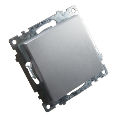 Выключатель 1кл. механизм Stekker GLS10-7103-03 250V 10А Катрин серебро — изображение 6